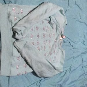 Blue detailed pull over jacket